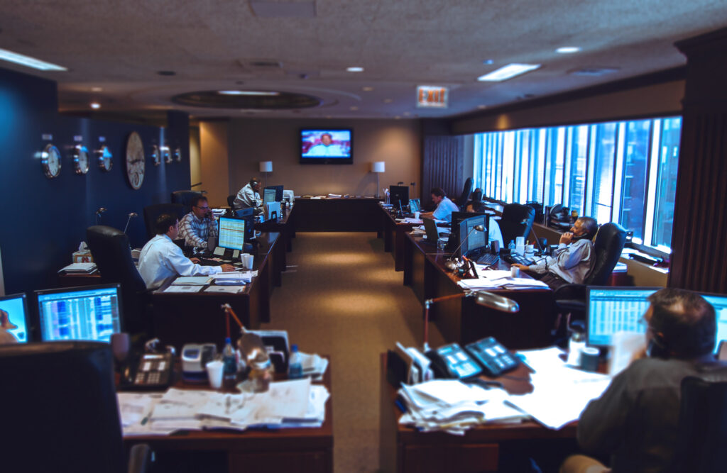 The Linn family at work at the Chicago Board of Trade